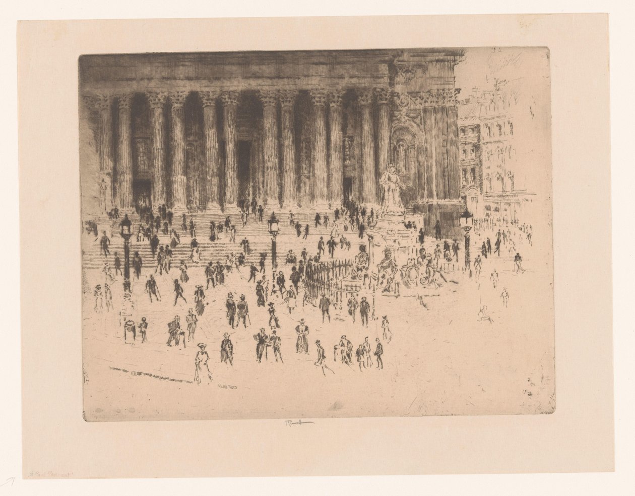 Katedra św. Pawła Bruk św. Pawła autorstwa Joseph Pennell (signed by artist)