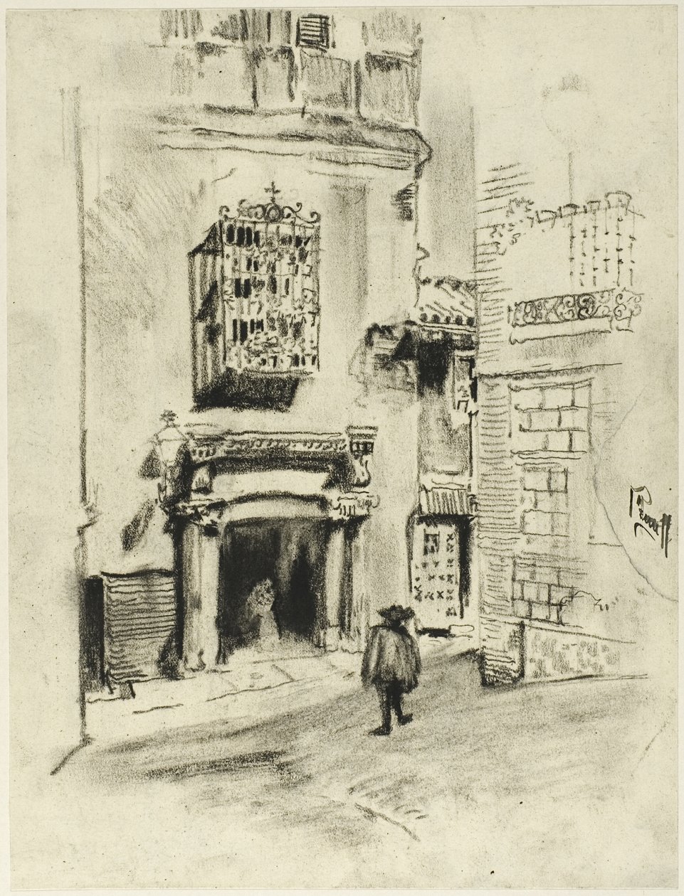 Drzwi, Toledo autorstwa Joseph Pennell