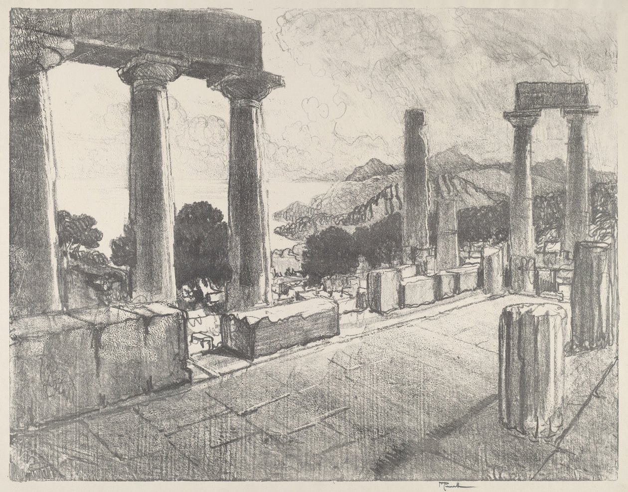 Egina, Czarny Las autorstwa Joseph Pennell