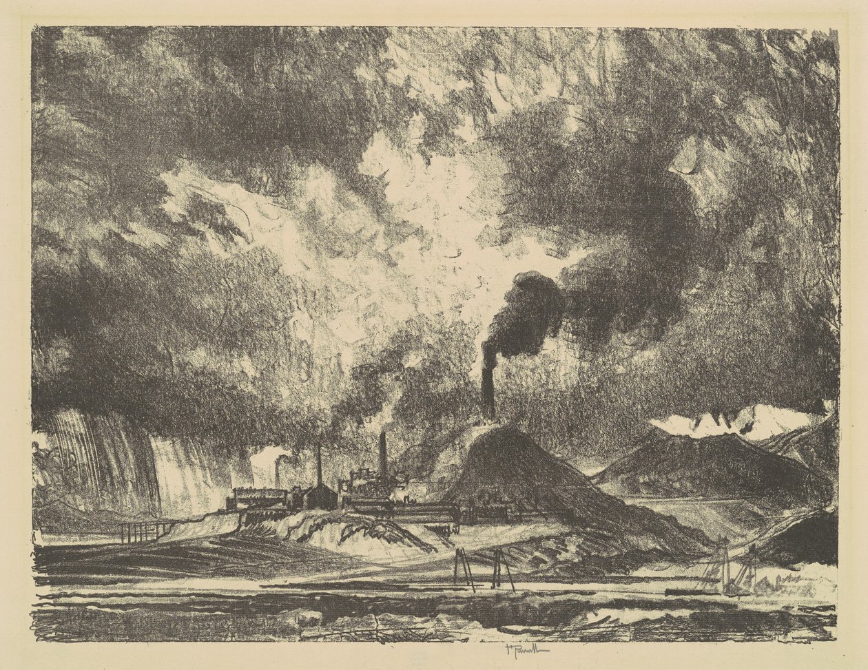 Anakonda, Montana, 1915. autorstwa Joseph Pennell