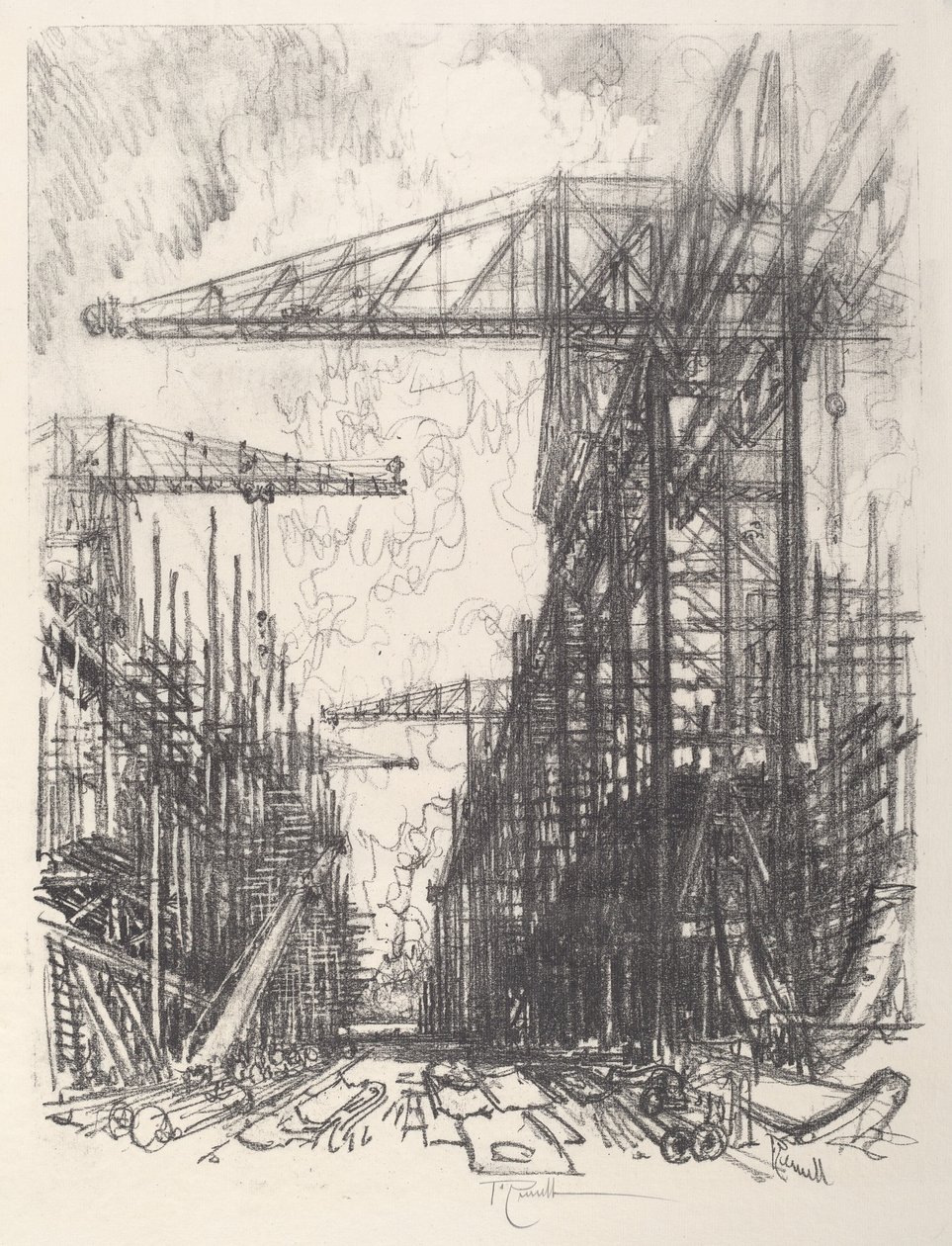 Niszczyciele budynków, nr I autorstwa Joseph Pennell