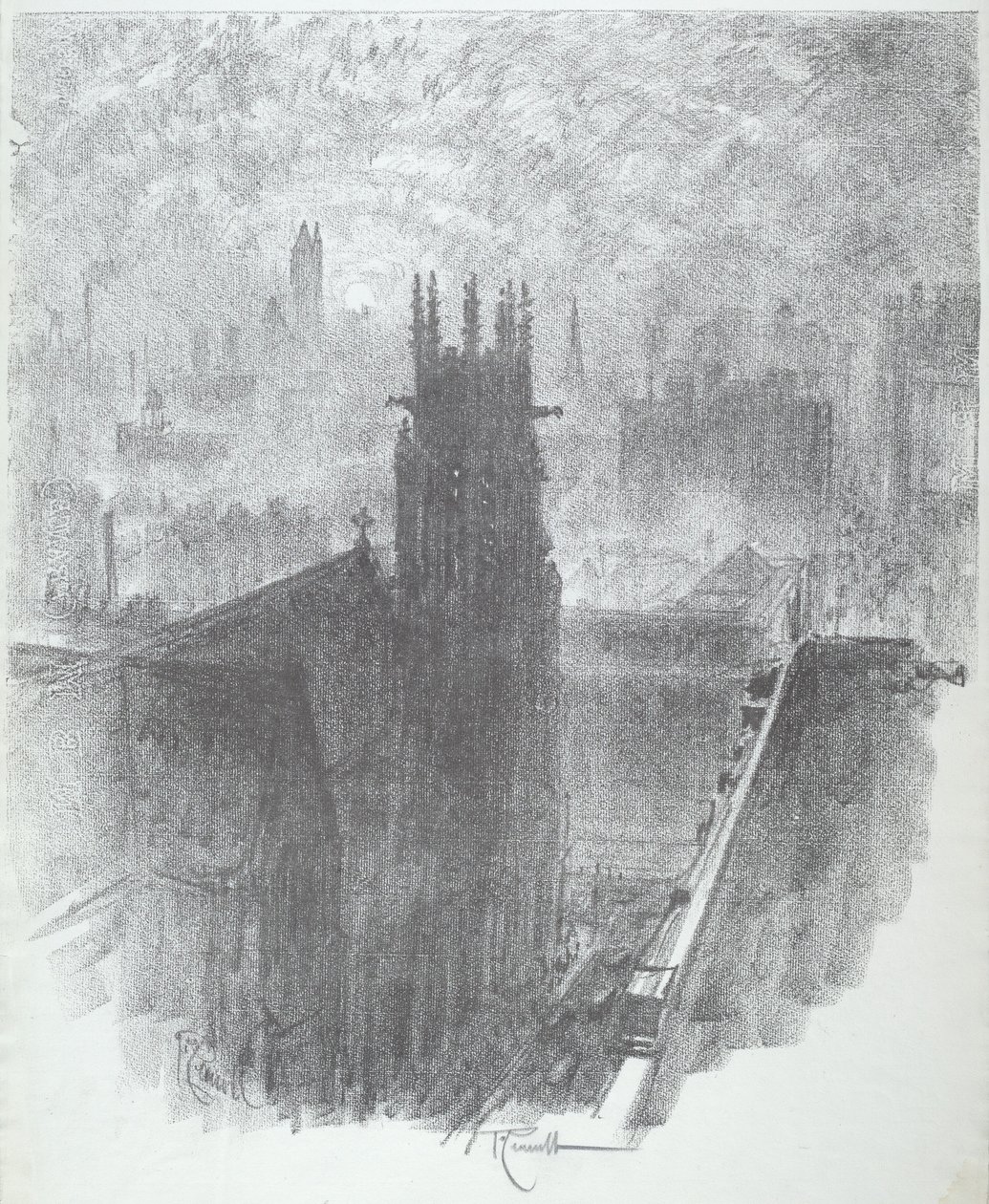 Kościół Chrystusa, St. Louis autorstwa Joseph Pennell