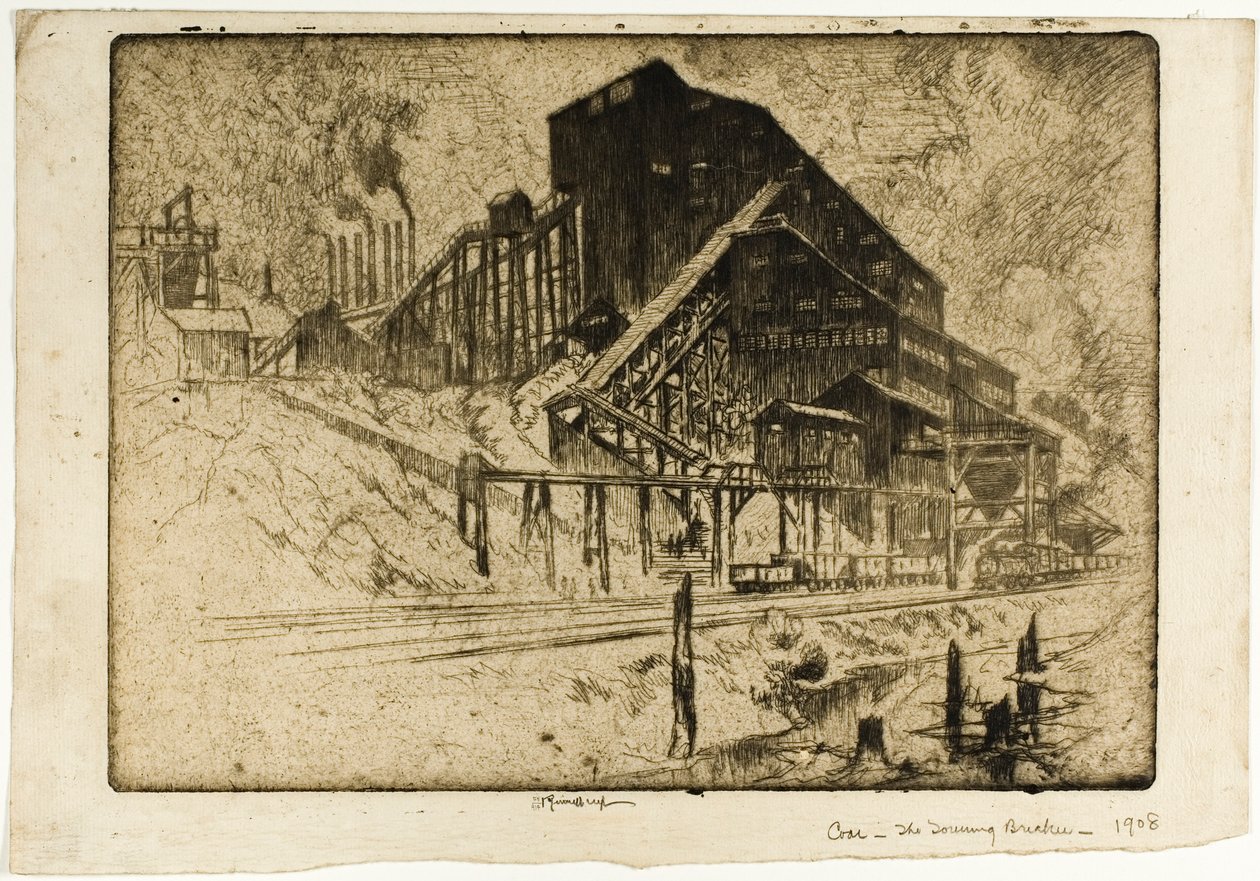 Węgiel — potężny łamacz autorstwa Joseph Pennell