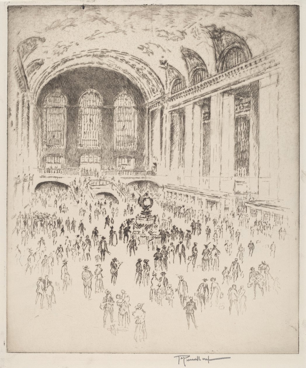 Hala Grand Central, Nowy Jork autorstwa Joseph Pennell