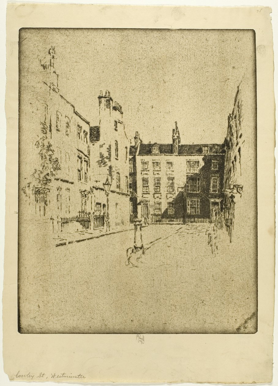 Cowley Street, Westminster autorstwa Joseph Pennell