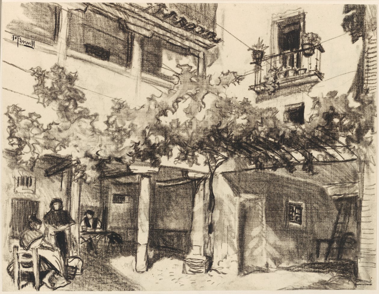 Wspaniałe zdjęcia życia domowego, Alcalá autorstwa Joseph Pennell