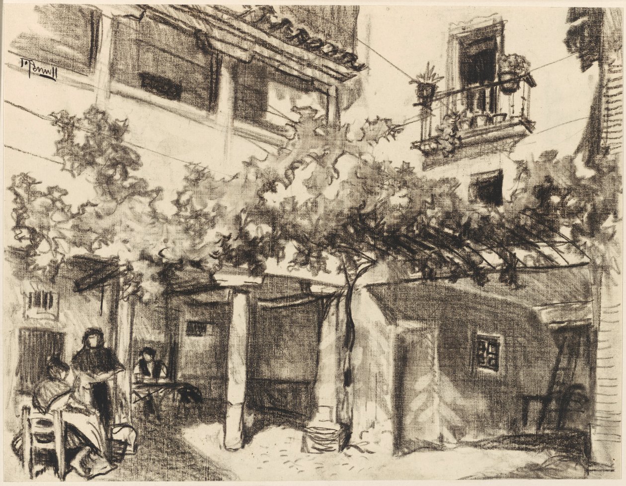 Wspaniałe zdjęcia życia domowego, Alcalá autorstwa Joseph Pennell