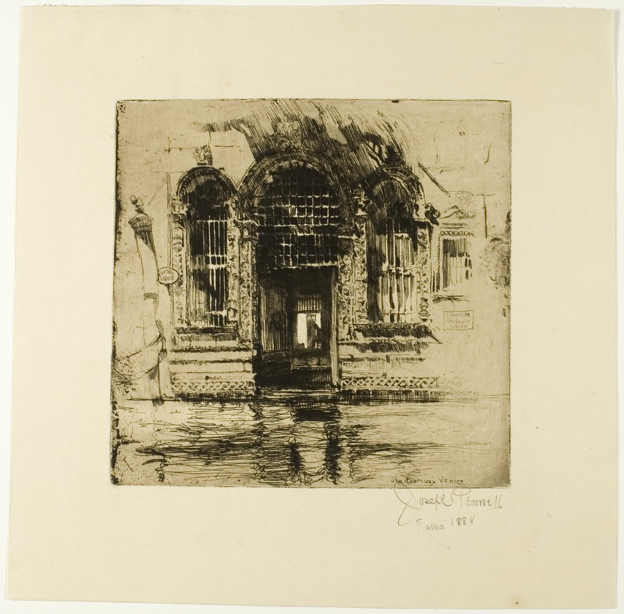 Wejście, Wenecja autorstwa Joseph Pennell