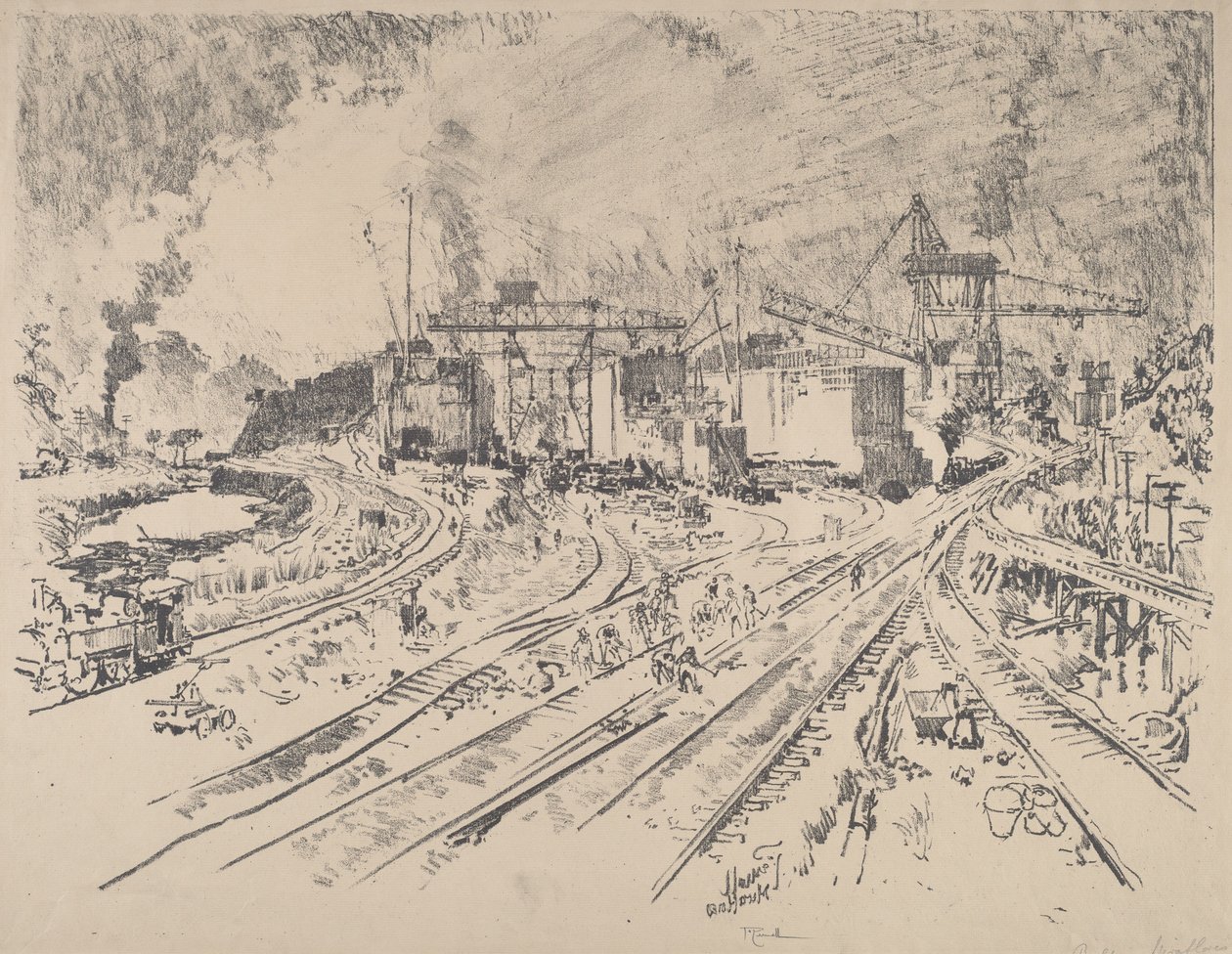 Wczesny poranek, Miraflores autorstwa Joseph Pennell