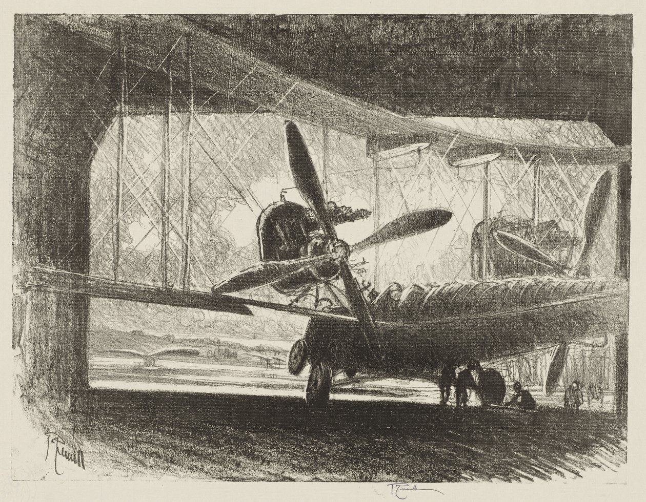 Angielska praca wojenna: Big Bug autorstwa Joseph Pennell