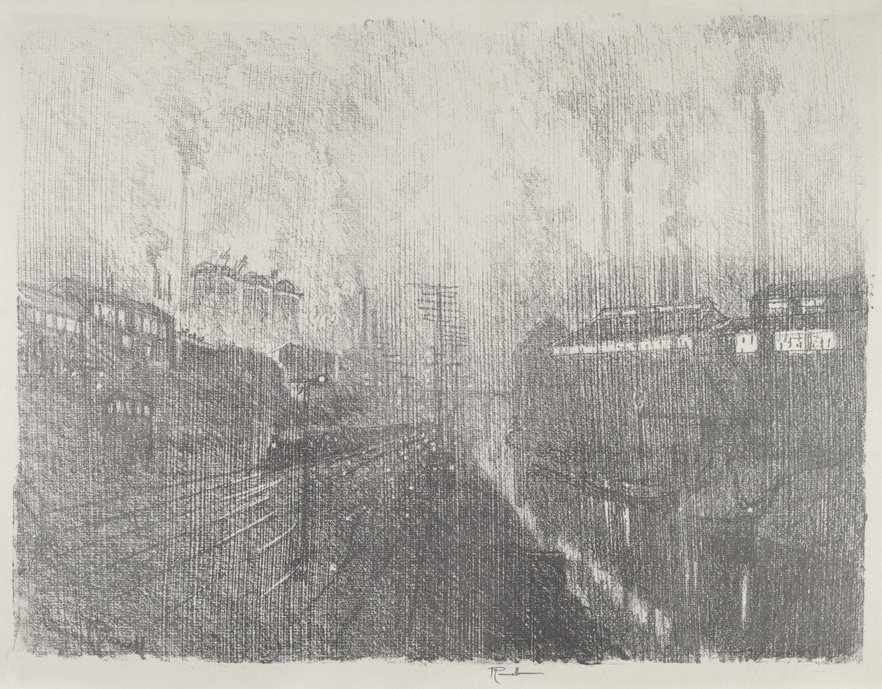 Wieczór w kraju amunicji autorstwa Joseph Pennell