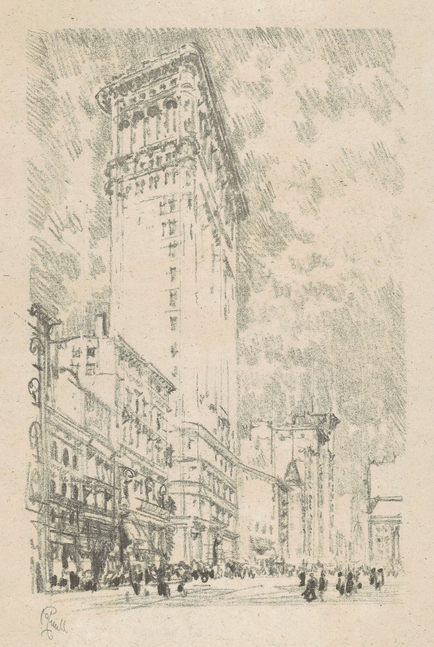 Budynek Flatiron, 1904. autorstwa Joseph Pennell