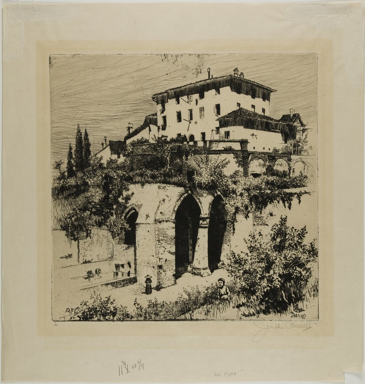 Fonte Nuova, Siena autorstwa Joseph Pennell