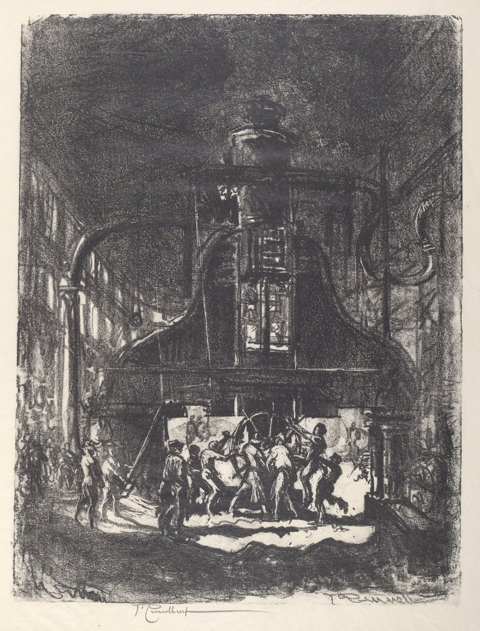 Wykuwanie muszli, niewolnicy koła autorstwa Joseph Pennell