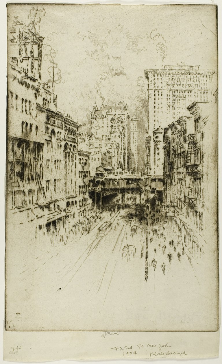Czterdziesta Druga Ulica autorstwa Joseph Pennell