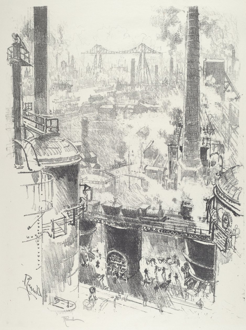 Z szczytów pieców autorstwa Joseph Pennell