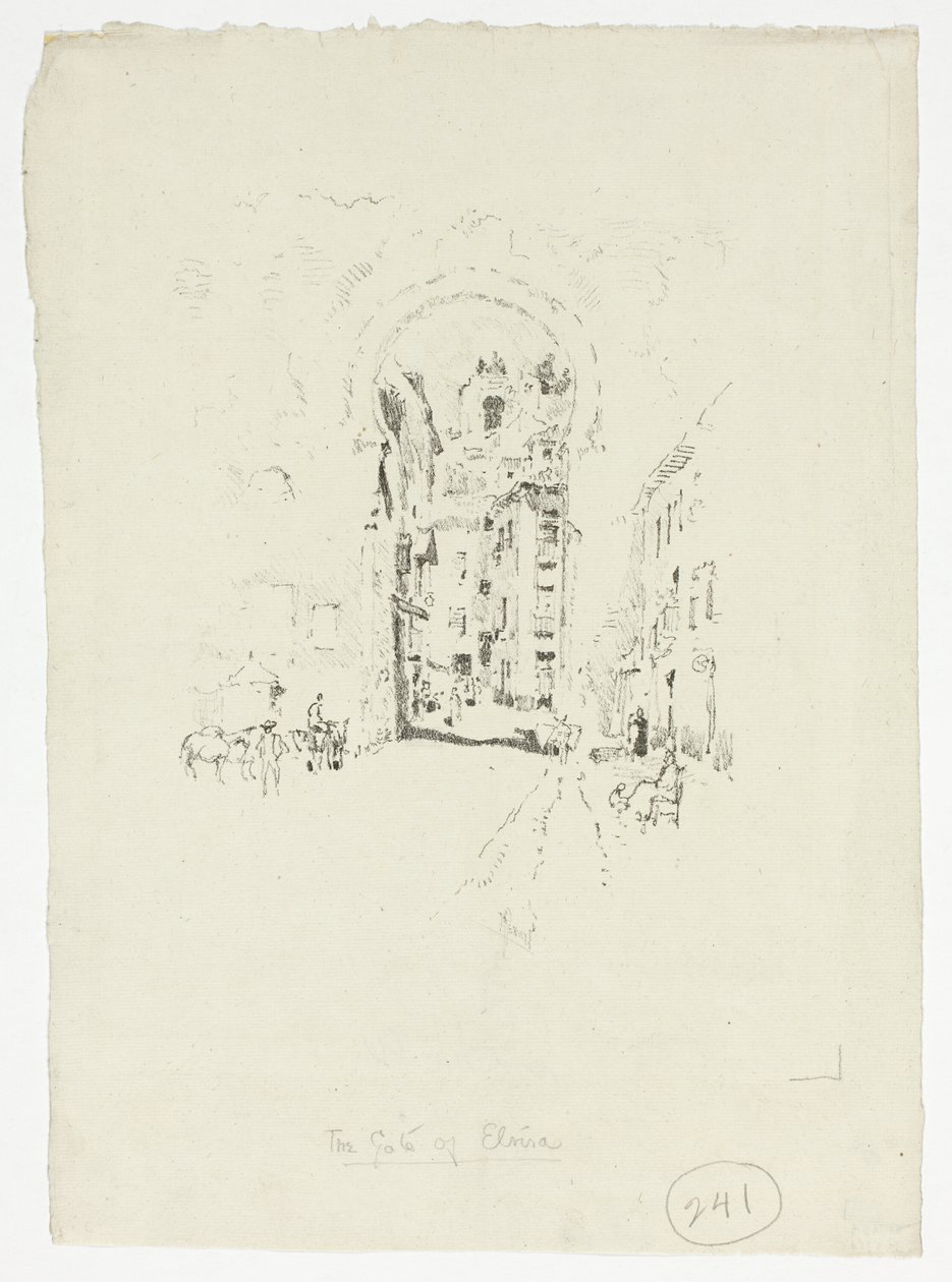 Brama Elwiry, Granada autorstwa Joseph Pennell