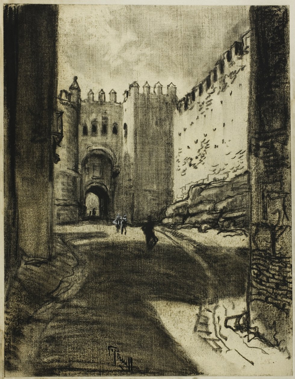 Brama, Segowia autorstwa Joseph Pennell