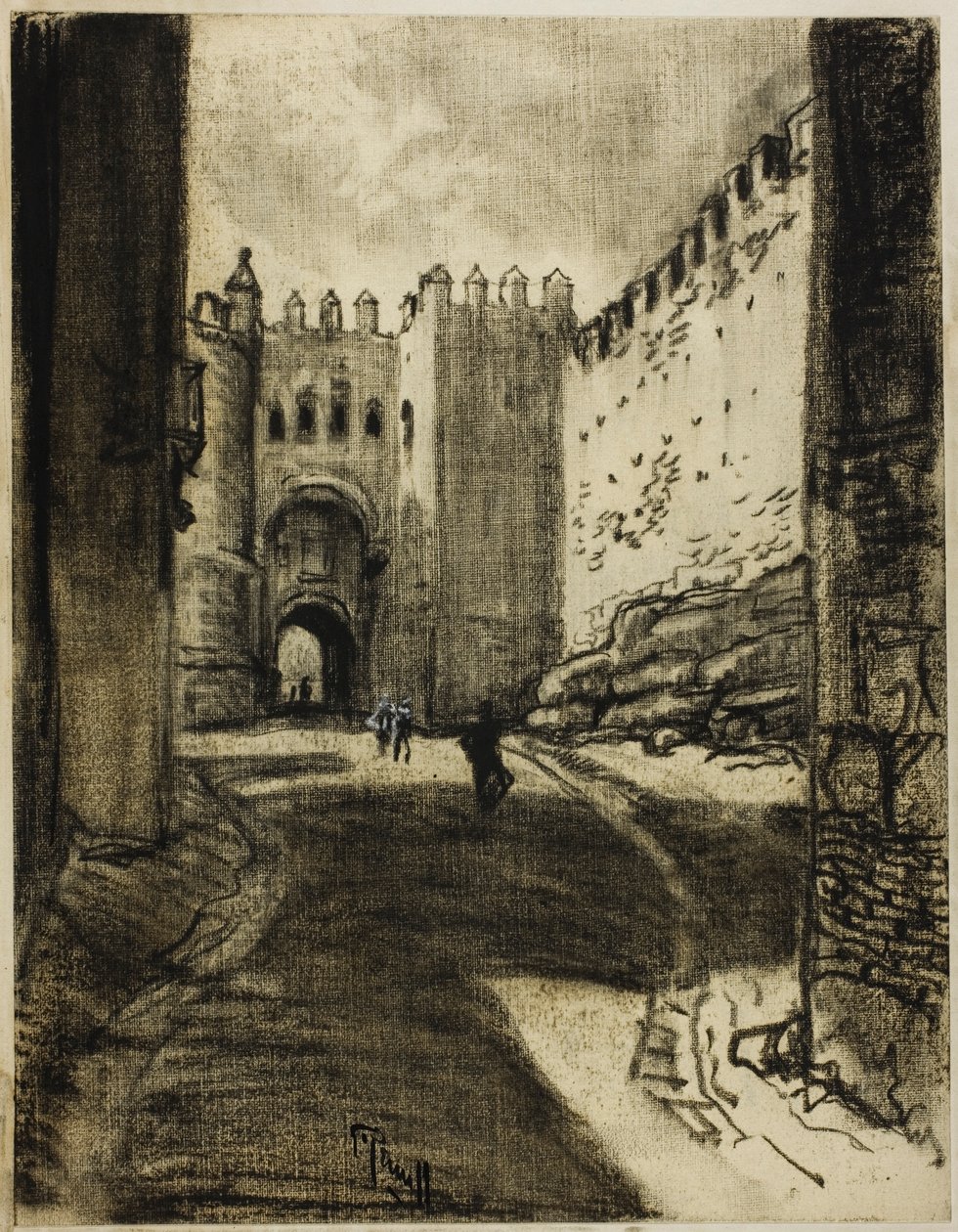 Brama, Segowia autorstwa Joseph Pennell