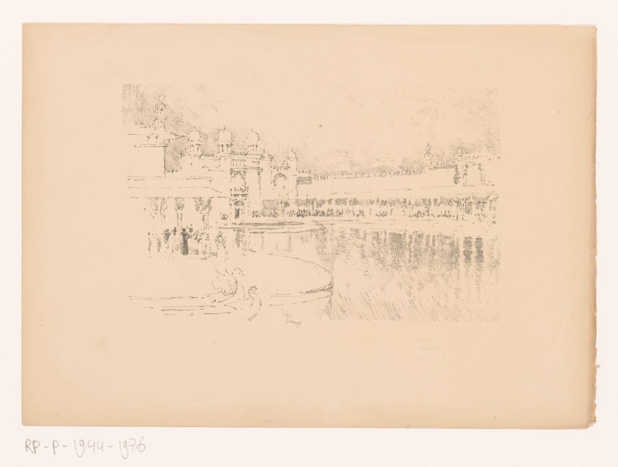 Widok na staw autorstwa Joseph Pennell