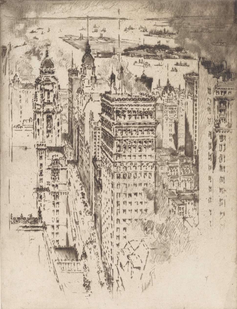 Złoty Gzyms nr II, 1915. autorstwa Joseph Pennell