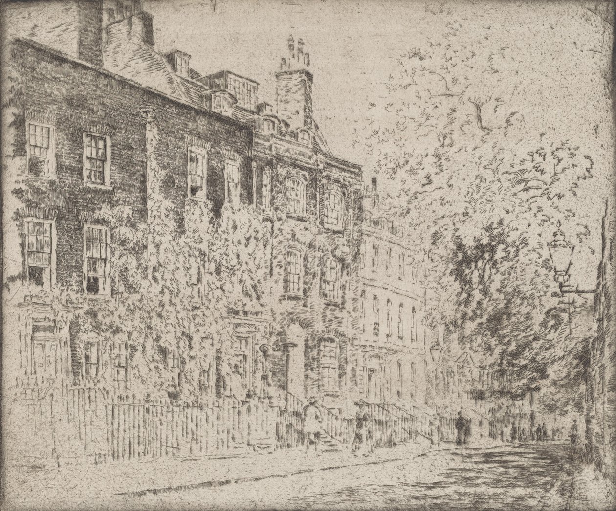 Great College Street, Westminster, 1904. autorstwa Joseph Pennell