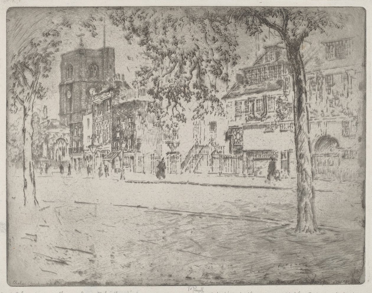 Dom, w którym zmarł Whistler autorstwa Joseph Pennell