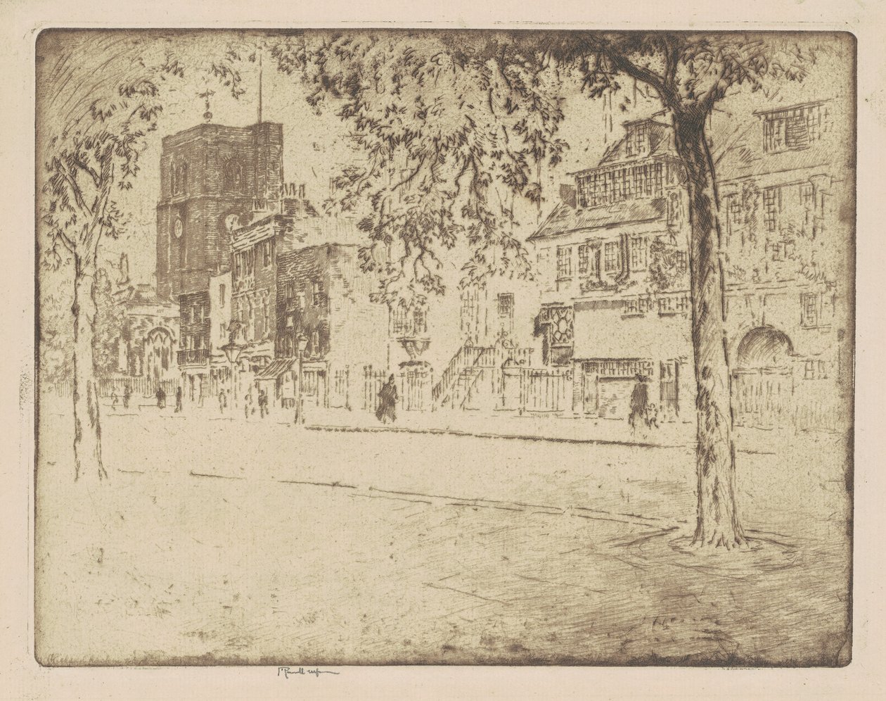 Dom, w którym zmarł Whistler autorstwa Joseph Pennell