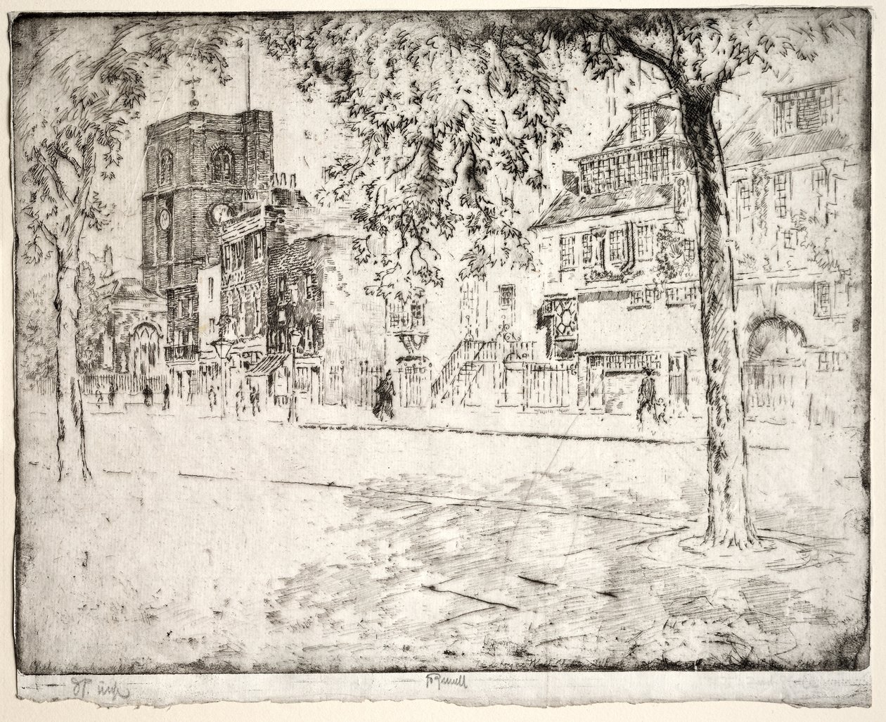 Dom, w którym zmarł Whistler autorstwa Joseph Pennell