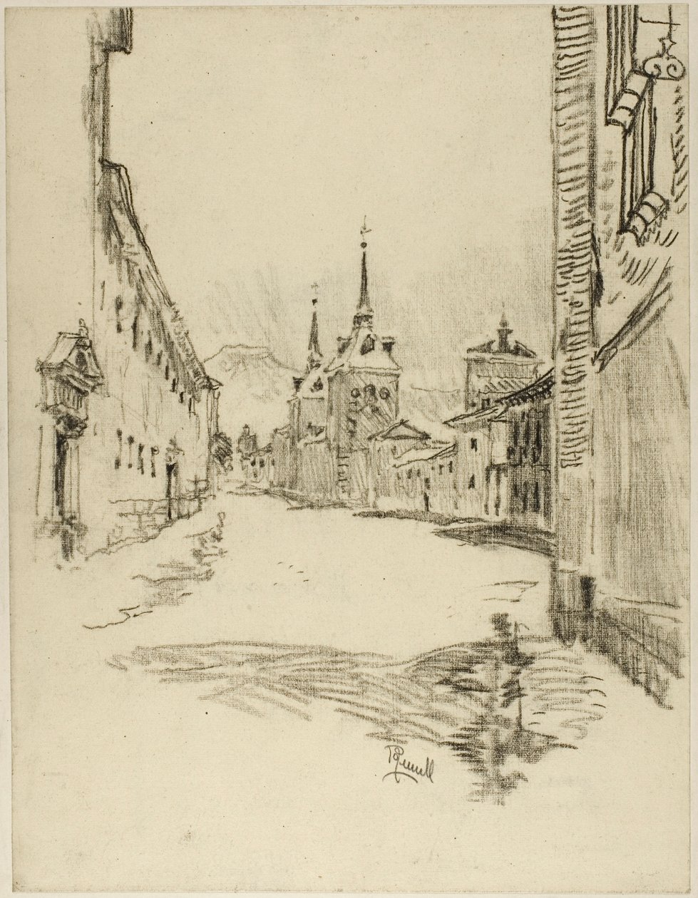 Jego ulice są szerokie i ciche autorstwa Joseph Pennell