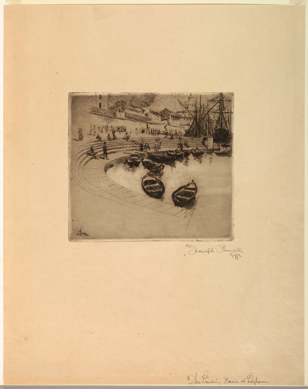 Miejsce lądowania, Leghorn autorstwa Joseph Pennell