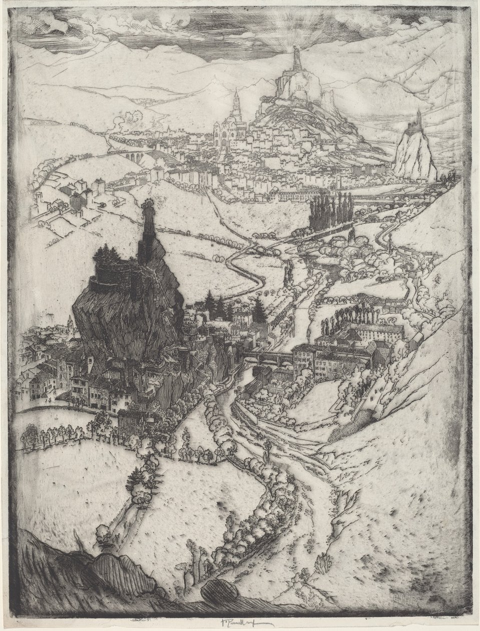 Le Puy autorstwa Joseph Pennell