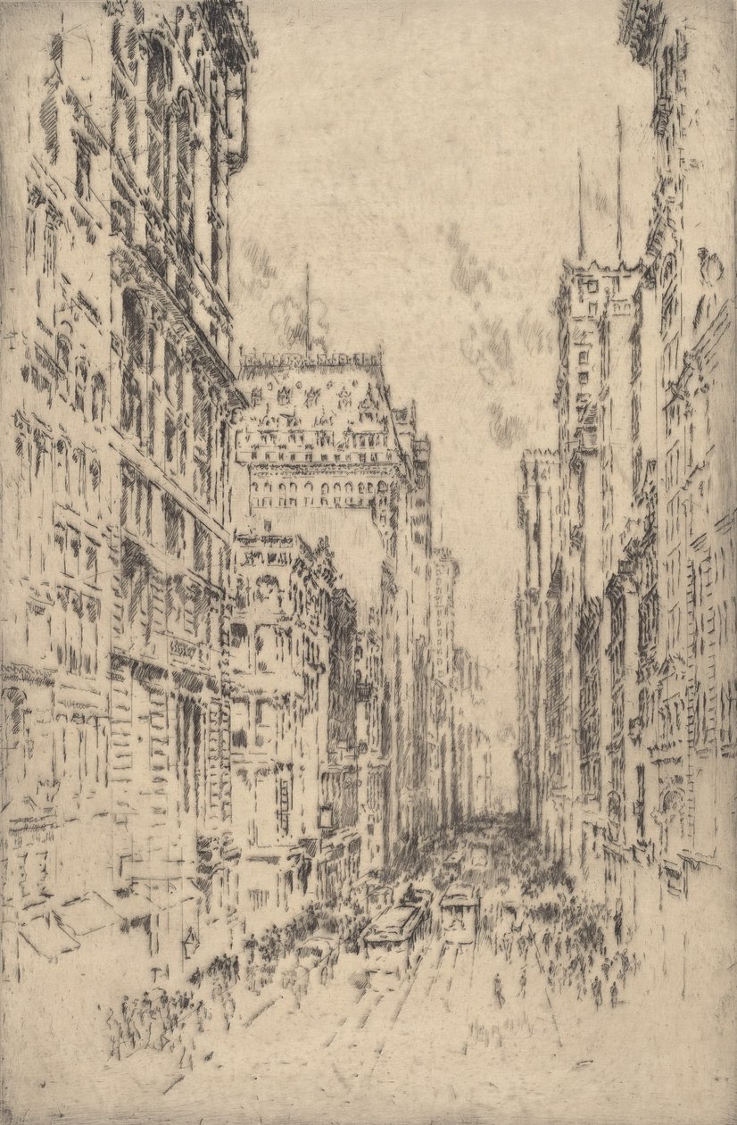 Dolny Broadway, 1904. autorstwa Joseph Pennell