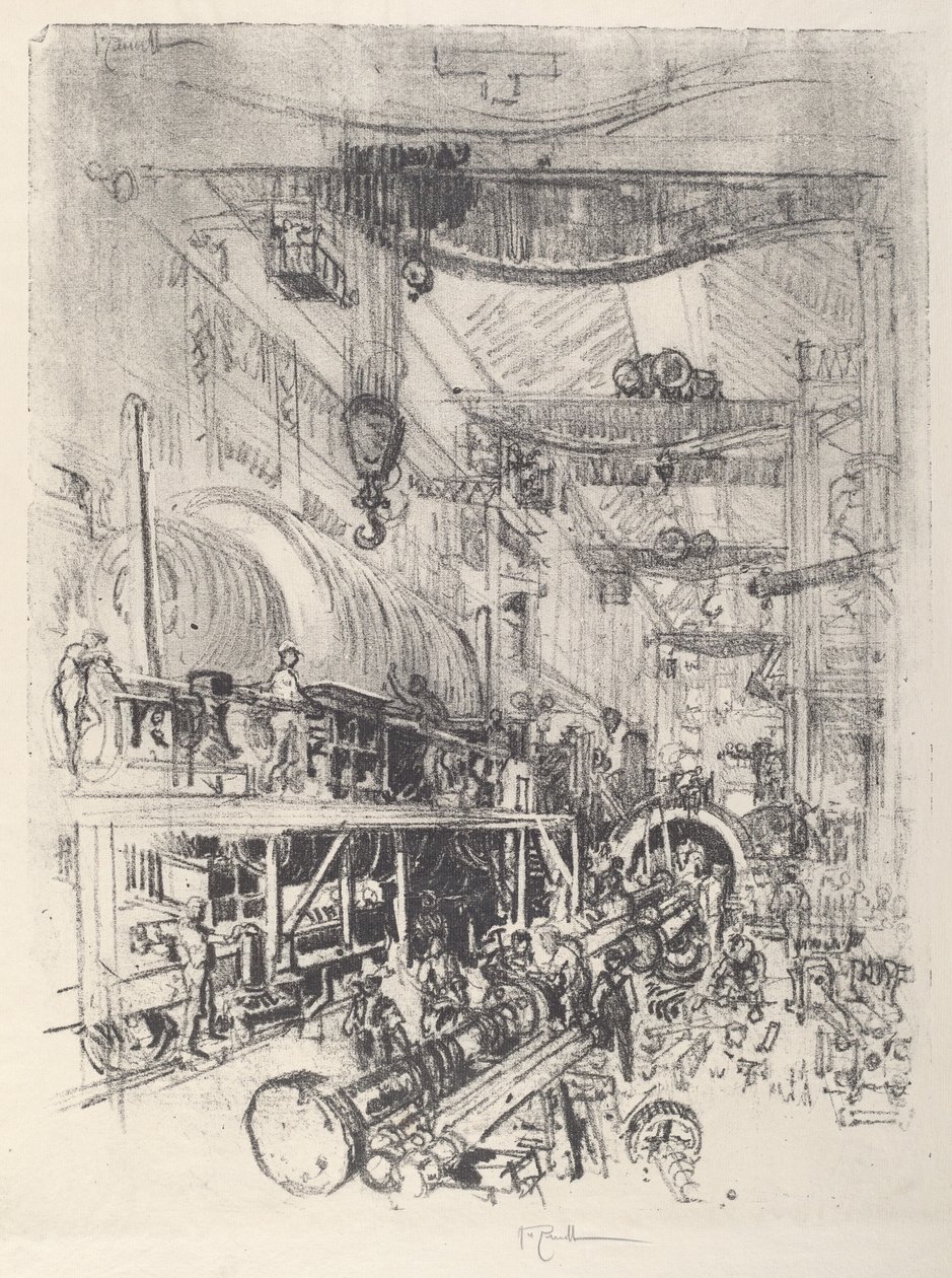 Tworzenie silnika turbinowego autorstwa Joseph Pennell