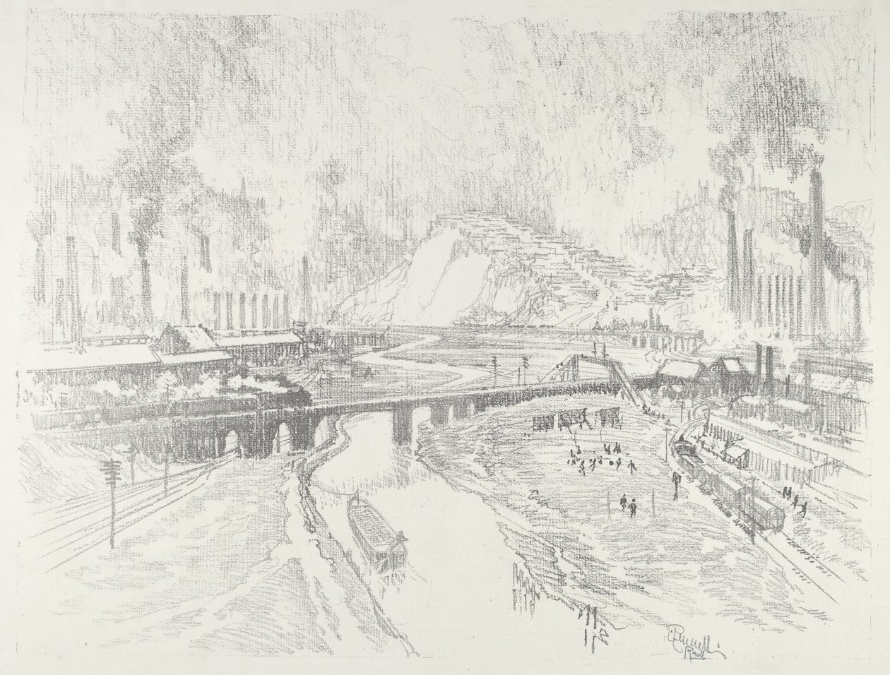 Miasto amunicji autorstwa Joseph Pennell