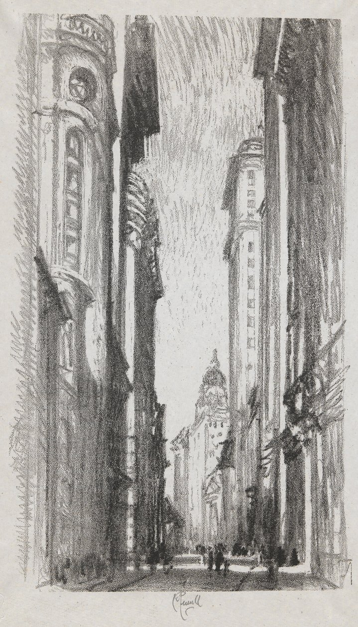 Nassau Street, nr 5 w Iconophie Club Collection autorstwa Joseph Pennell