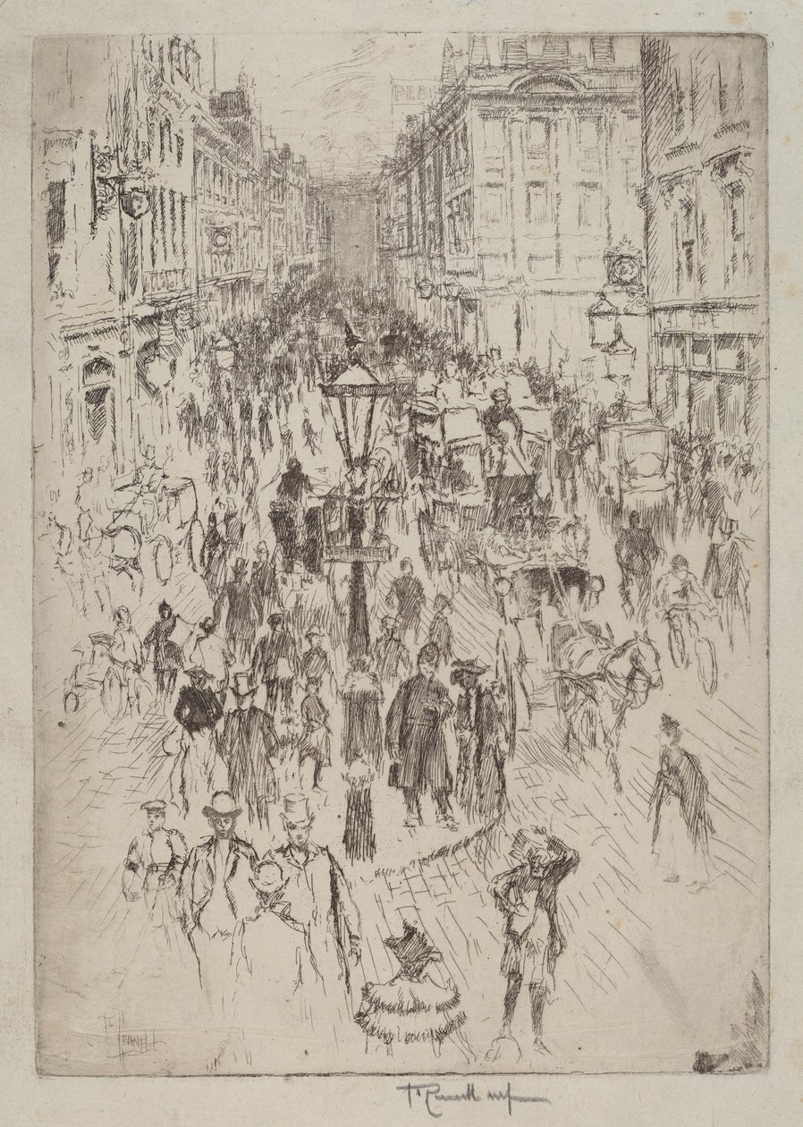 New Oxford Street, Londyn autorstwa Joseph Pennell