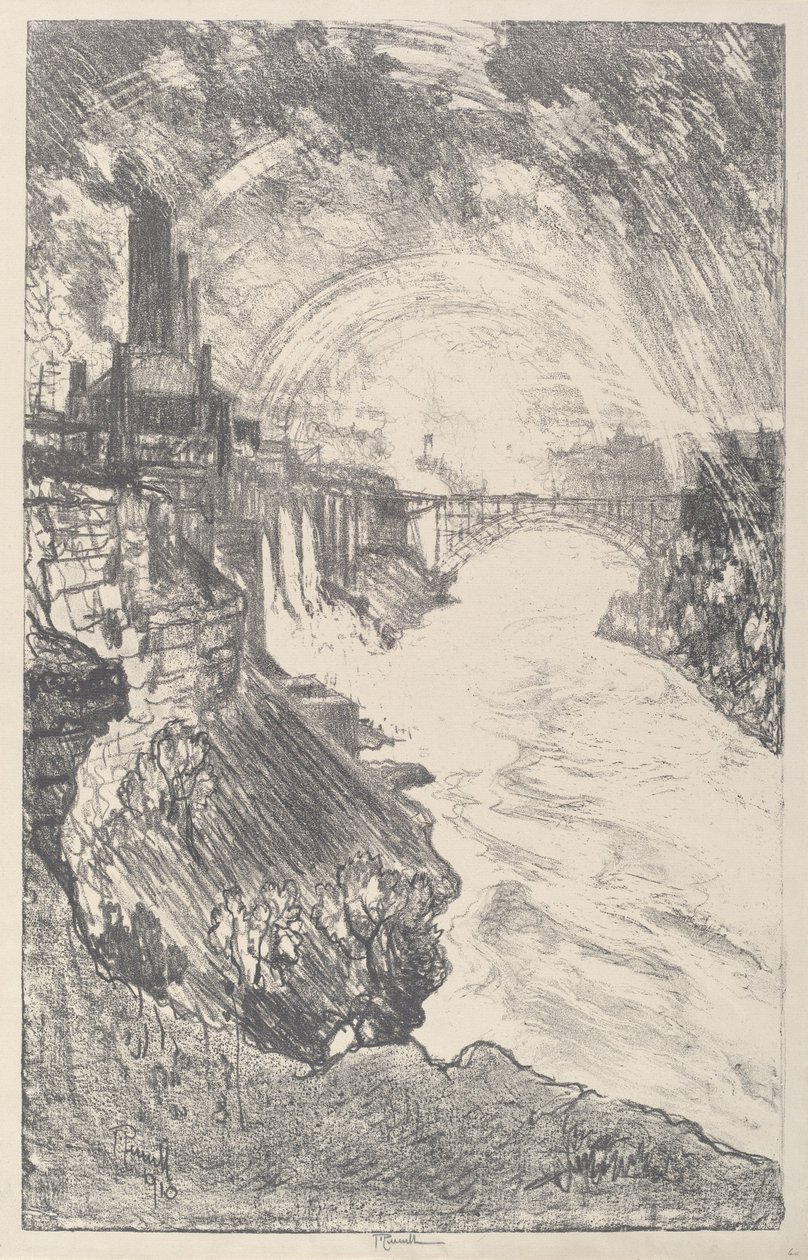 Niagara Tęcze autorstwa Joseph Pennell