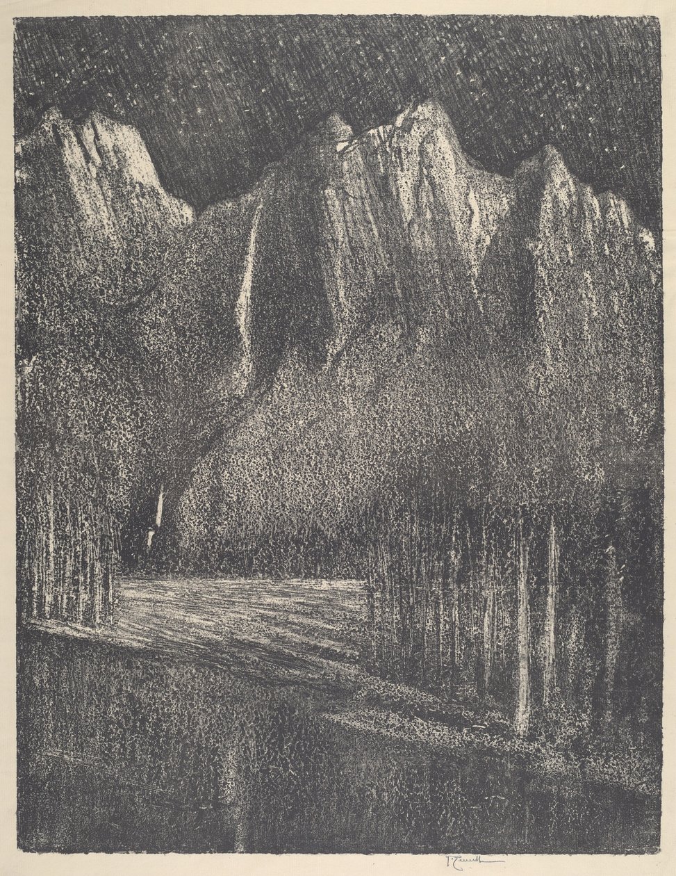 Noc w Yosemite autorstwa Joseph Pennell