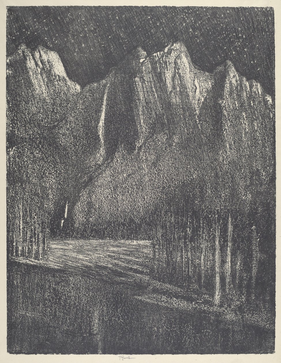 Noc w Yosemite autorstwa Joseph Pennell