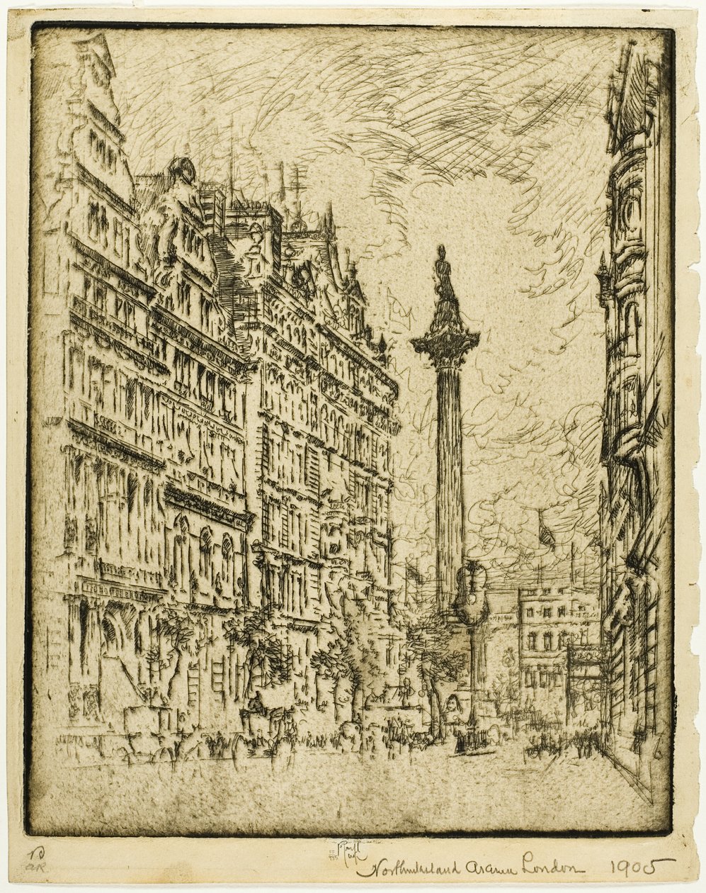 Northumberland Avenue autorstwa Joseph Pennell