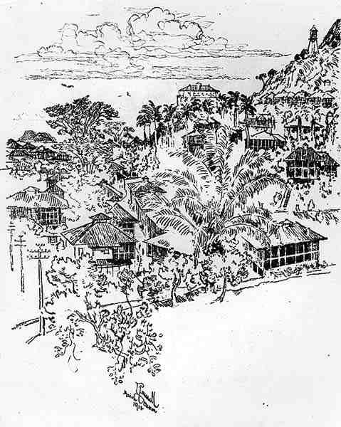 Oficjalny Ancon, tablica XXIV z Kanału Panamskiego autorstwa Josepha Pennella, 1912 (węgiel na papierze) autorstwa Joseph Pennell