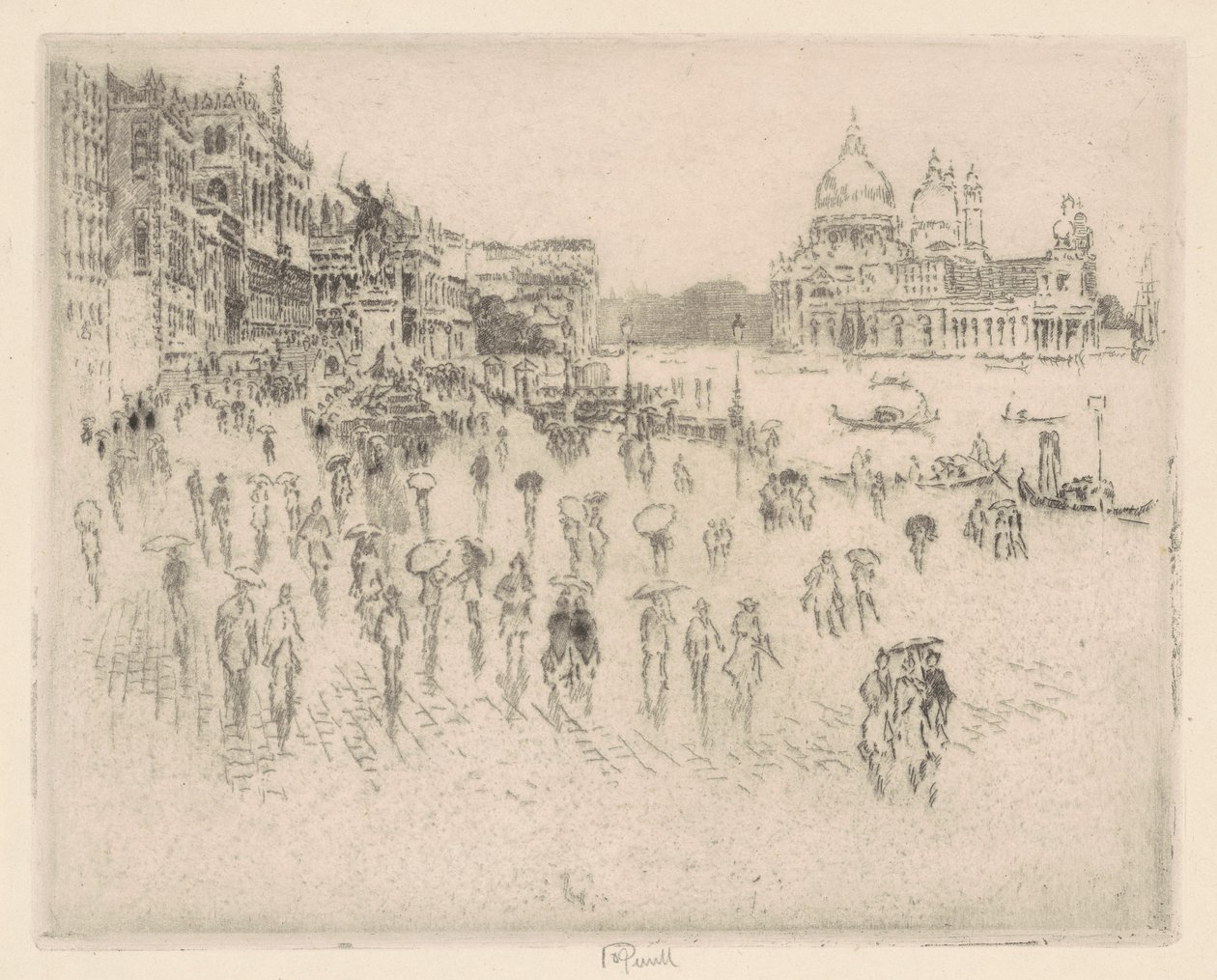 Na Rivie, z okna Pennella, 1883. autorstwa Joseph Pennell