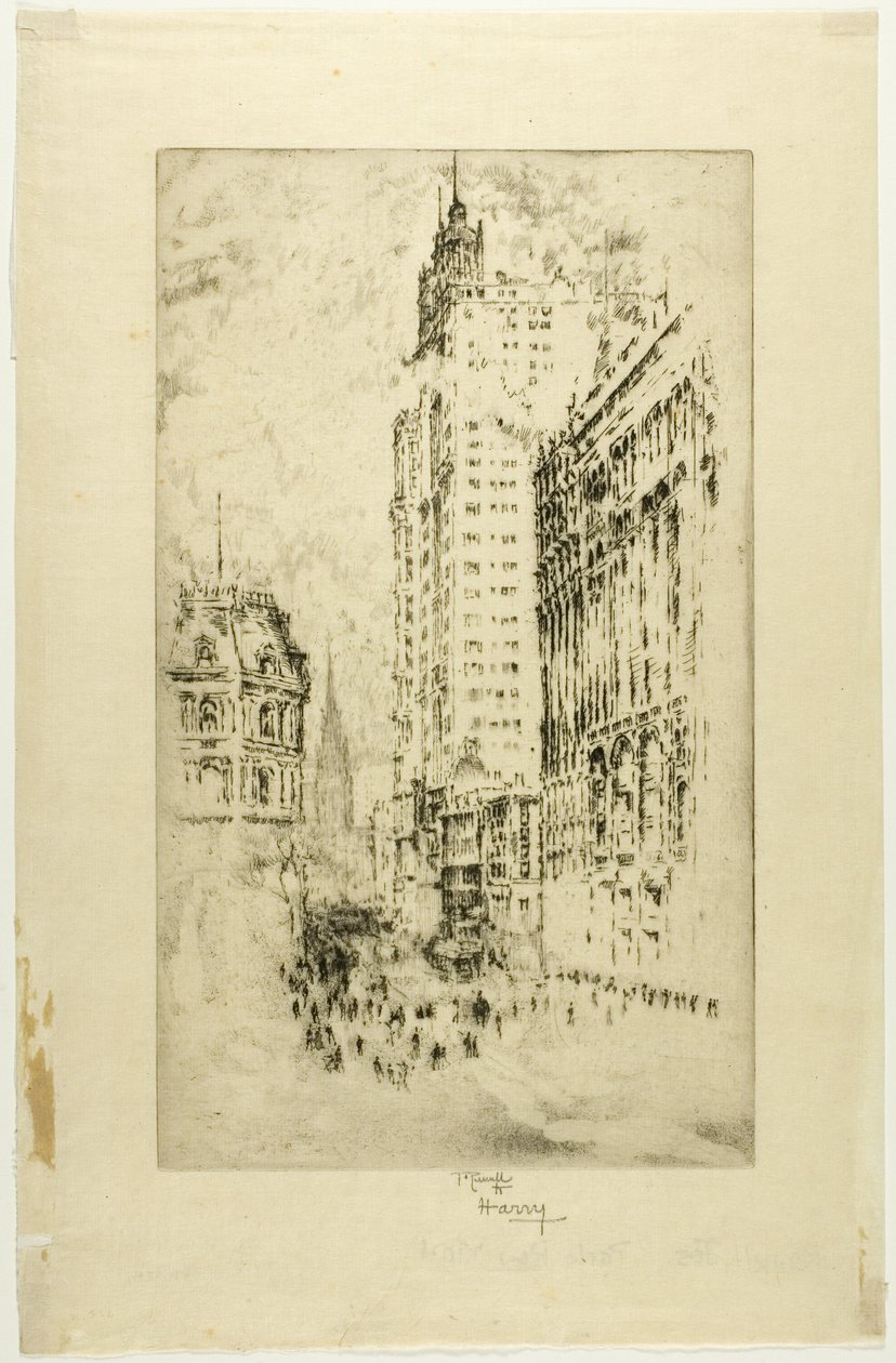 Park Row autorstwa Joseph Pennell