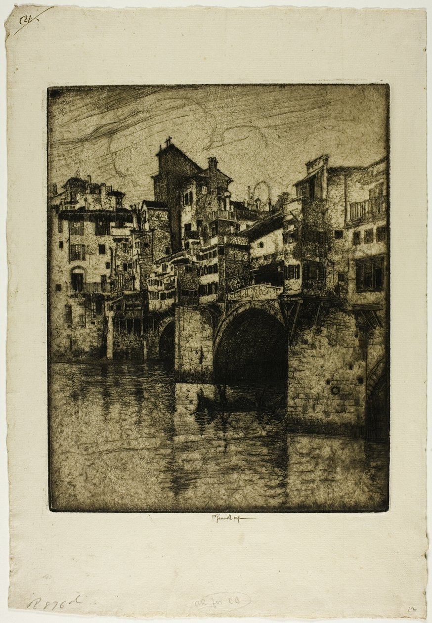 Ponte Vecchio, Florencja autorstwa Joseph Pennell