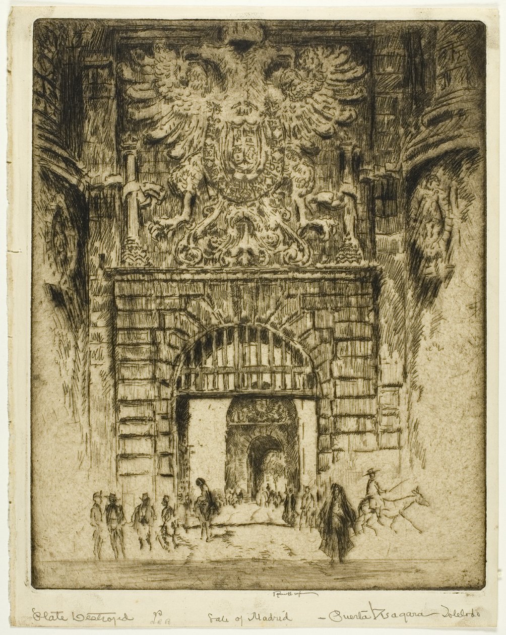 Ganek San Maclou, Rouen autorstwa Joseph Pennell