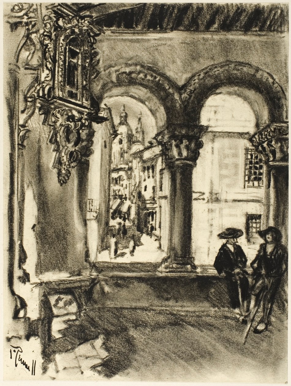 Portyk San Martin, Segowia autorstwa Joseph Pennell