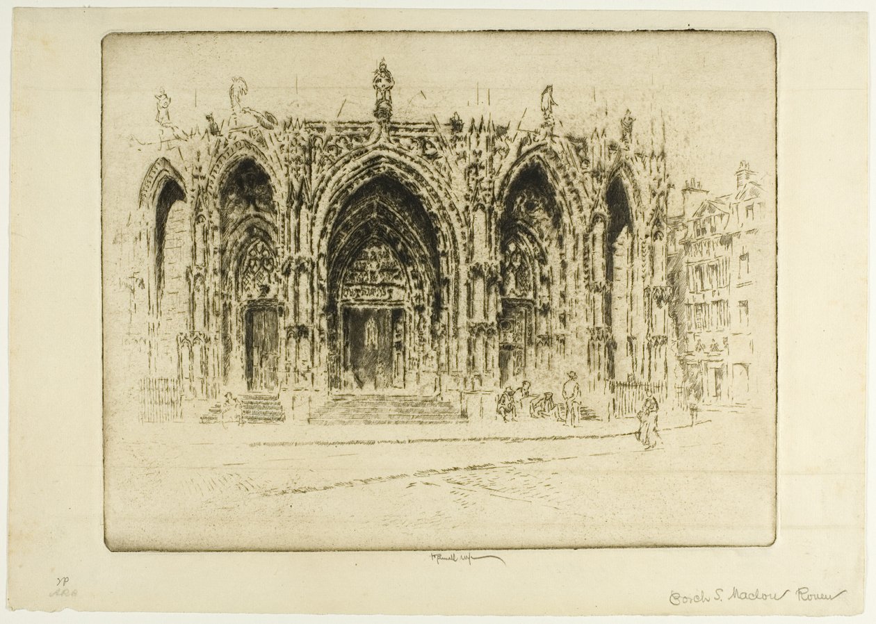 Puerta Bisagra, Brama Madrytu, Toledo autorstwa Joseph Pennell
