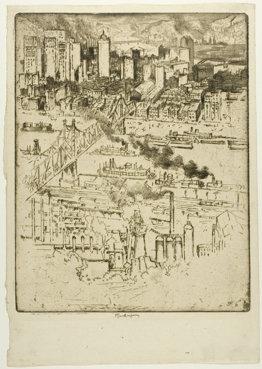 Dworzec kolejowy, Pittsburgh autorstwa Joseph Pennell