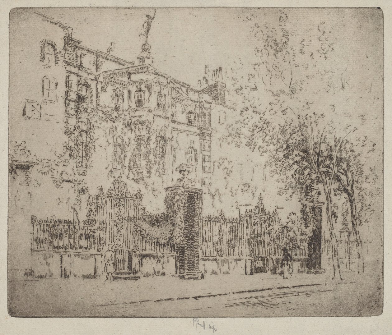 Dom Rossettiego autorstwa Joseph Pennell